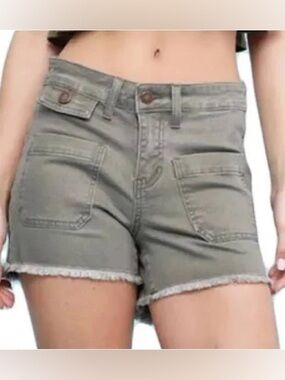 Judy Blue Olive Green High-Rise Denim Shorts